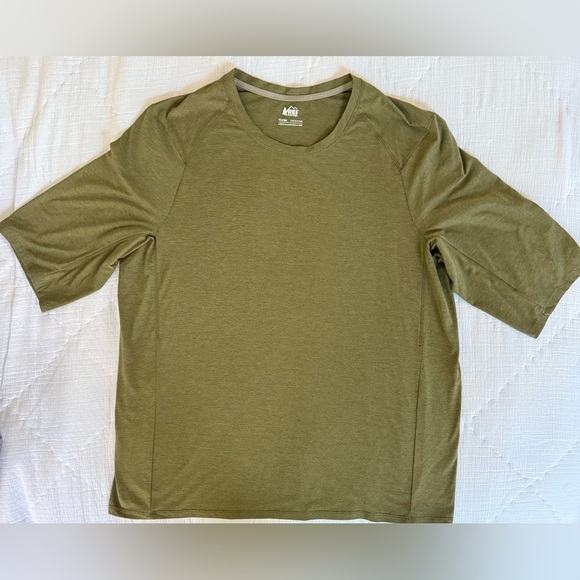 REI Co-op Men’s Performance Hiking Tee XL Olive Green Short Sleeve - NEVER WORN! - Picture 1 of 10